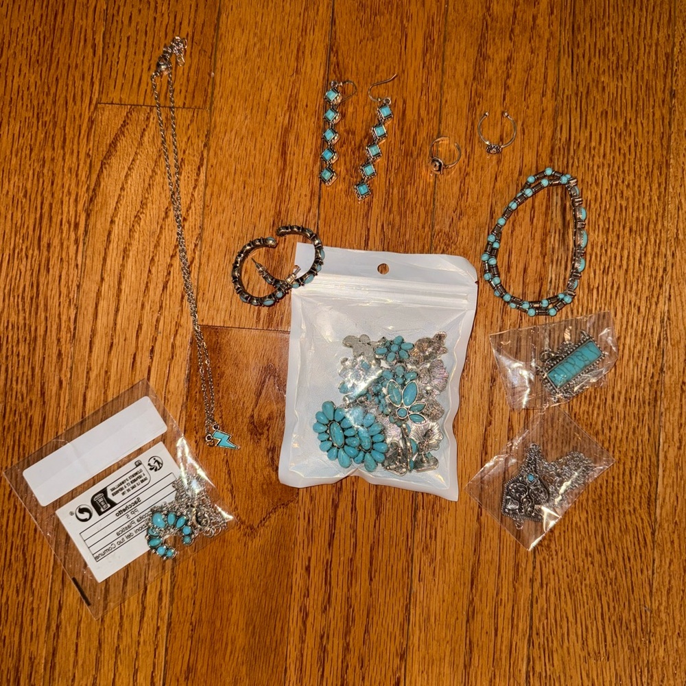 Turquoise and Silver Jewelry Set